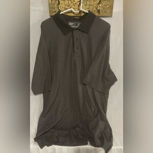 Cutter & Buck Men's Polo in Dark Olive with Black Collar